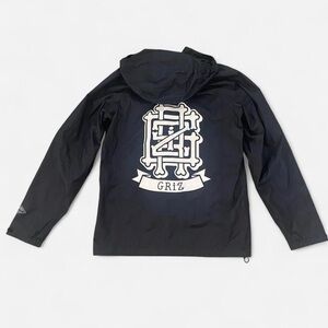 Rare GRiZ Crew Logo Black Windbreaker Jacket